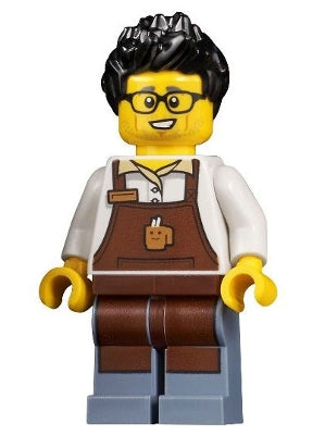 Preowned LEGO® Minifigure – Town twn423 Coffee Vendor