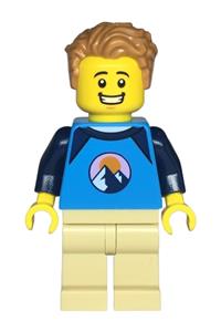 Preowned LEGO® Minifigure – Town twn474 Wheelchair User Male Dark Azure and Dark Blue Shirt