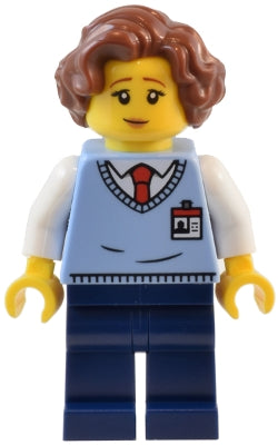Preowned LEGO® Minifigure – Town twn484 Natural History Museum Employee Female Bright Light