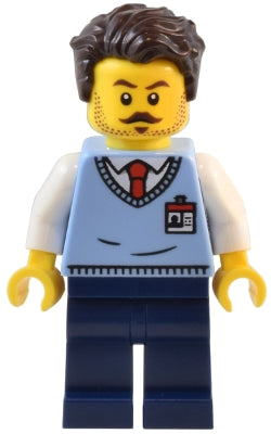 Preowned LEGO® Minifigure – Town twn485 Natural History Museum Employee Male Bright Light B