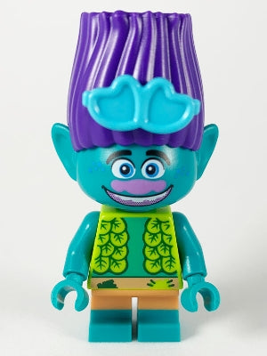 Preowned LEGO® Minifigure – Trolls World Tour twt004 Branch w/Medium Azure Sunglasses