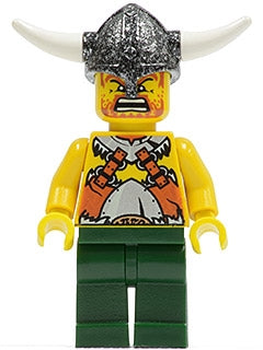 Preowned LEGO® Minifigure – Vikings vik017 Viking Warrior 6a Dark Green Hips and Legs