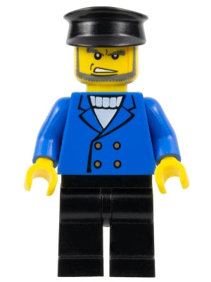 Preowned LEGO® Minifigure – Town wc010 Hovercraft Pilot Male Blue Jacket Black Legs Black P