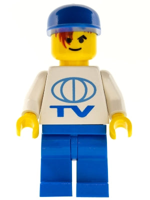 Preowned LEGO® Minifigure – Town wc4457 TV Logo Large Pattern on Front LEGO® Soccer Logo on