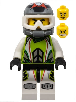 Preowned LEGO® Minifigure – World Racers wr001 Team X-treme Daredevil 1 (REX-treme) Dirtbik
