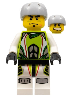 Preowned LEGO® Minifigure – World Racers wr004 Team X-treme Daredevil 1 (REX-treme) Sports