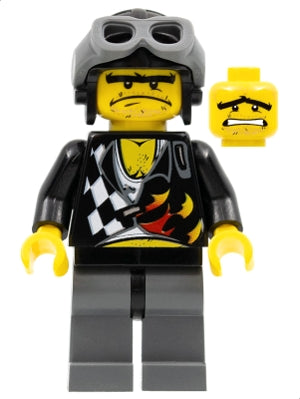 Preowned LEGO® Minifigure – World Racers wr006 Backyard Blaster 2 (Bubba Blaster) Aviator C
