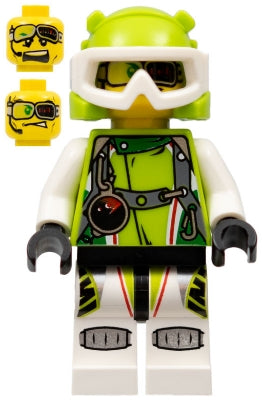 Preowned LEGO® Minifigure – World Racers wr019 Team X-treme Daredevil 2 (DEX-treme) Wrap He