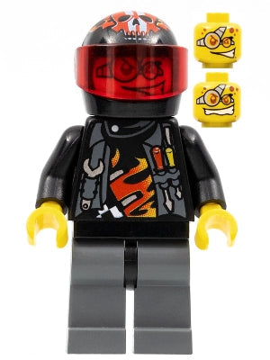Preowned LEGO® Minifigure – World Racers wr024 Backyard Blaster 3 (Billy Bob Blaster) Stand