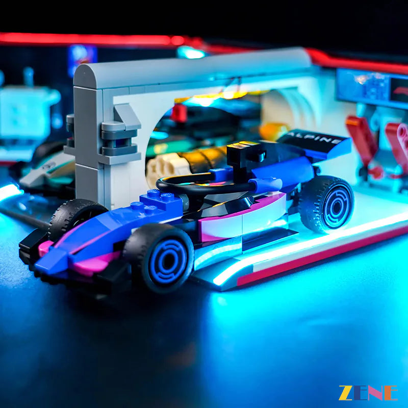 LEGO Light Kit for City F1 Garage Mercedes AMG Alpine Cars 60444