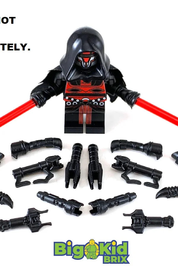 Big Kid Brix Custom LEGO® Minifigure Accessories – Dual Villain Hilt Pack -Black