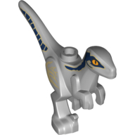 LEGO® Minifigure Animals – 77862pb01 Dinosaur Raptor / Velociraptor Baby with Dark Blue and Tan Markings Pattern