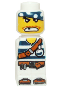 Preowned LEGO® Minifigure – Games 85863pb019 Microfigure Pirate Plank Pirate White (4585528