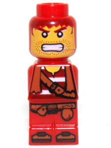 Preowned LEGO® Minifigure – Games 85863pb021 Microfigure Pirate Plank Pirate Red (4585531)