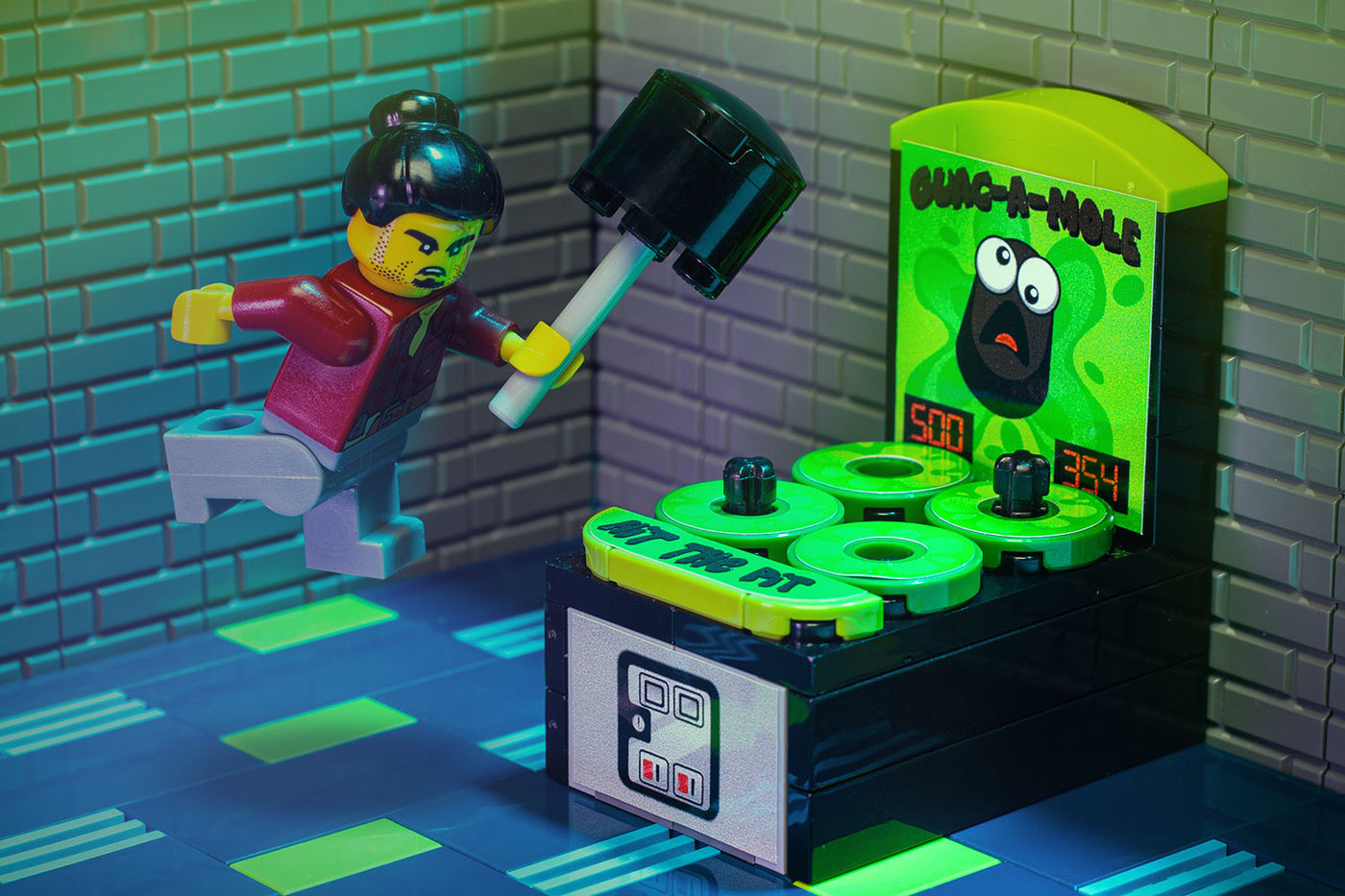 Brickshow Shop Guac-A-Mole Custom LEGO® Arcade Machine Building Kit