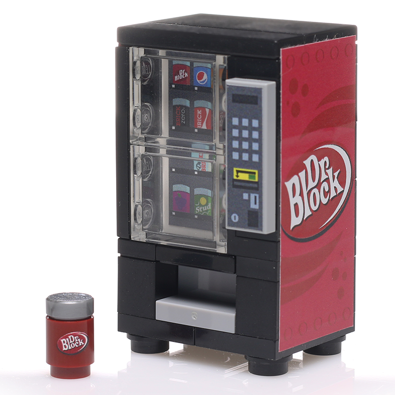 Brickshow Shop Dr. Block Soda Custom Candy Vending Machine Building Kit