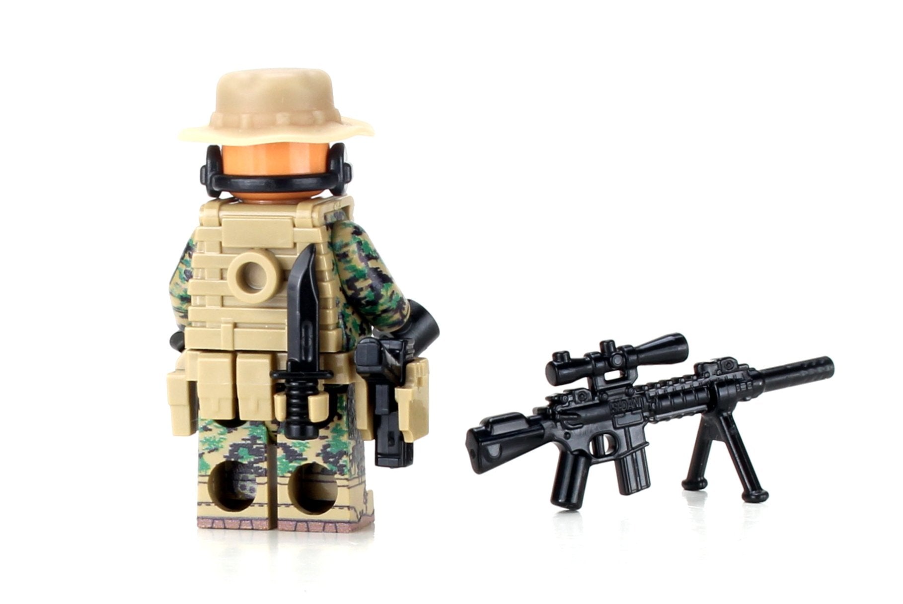 Battle Bricks Force Recon Marine Sniper Minifigure NEW