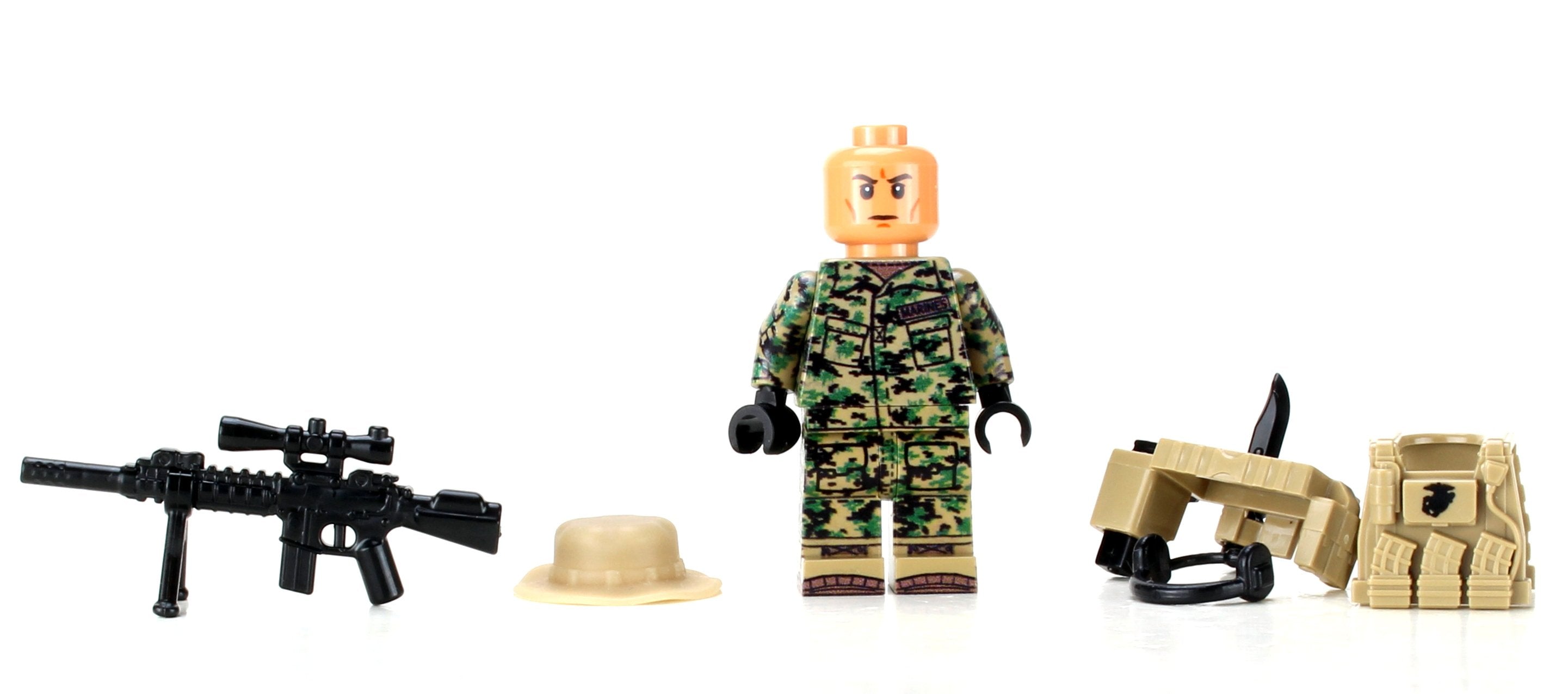 Battle Bricks Force Recon Marine Sniper Minifigure NEW