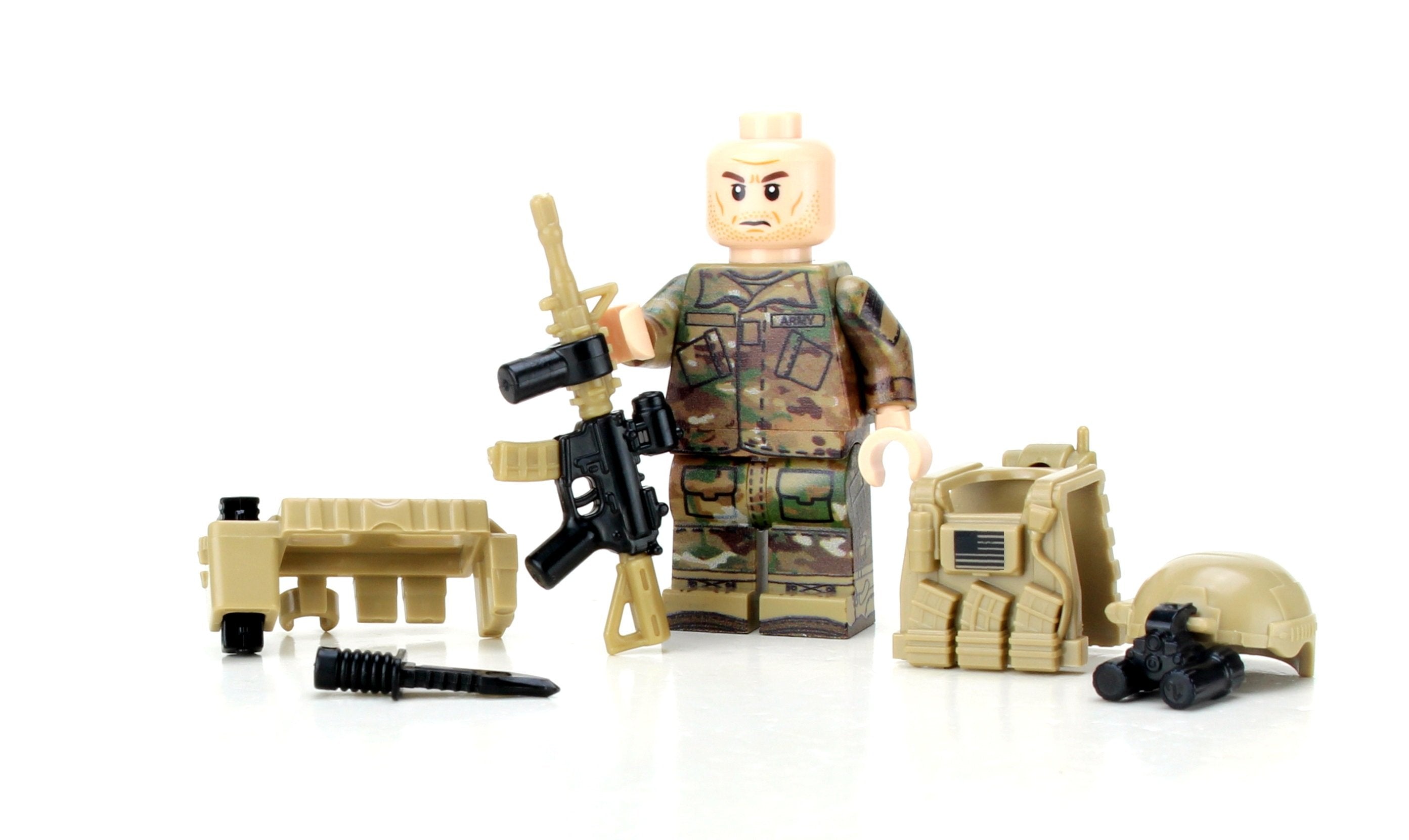 Battle Bricks Army Ranger OCP SF Soldier Minifigure NEW
