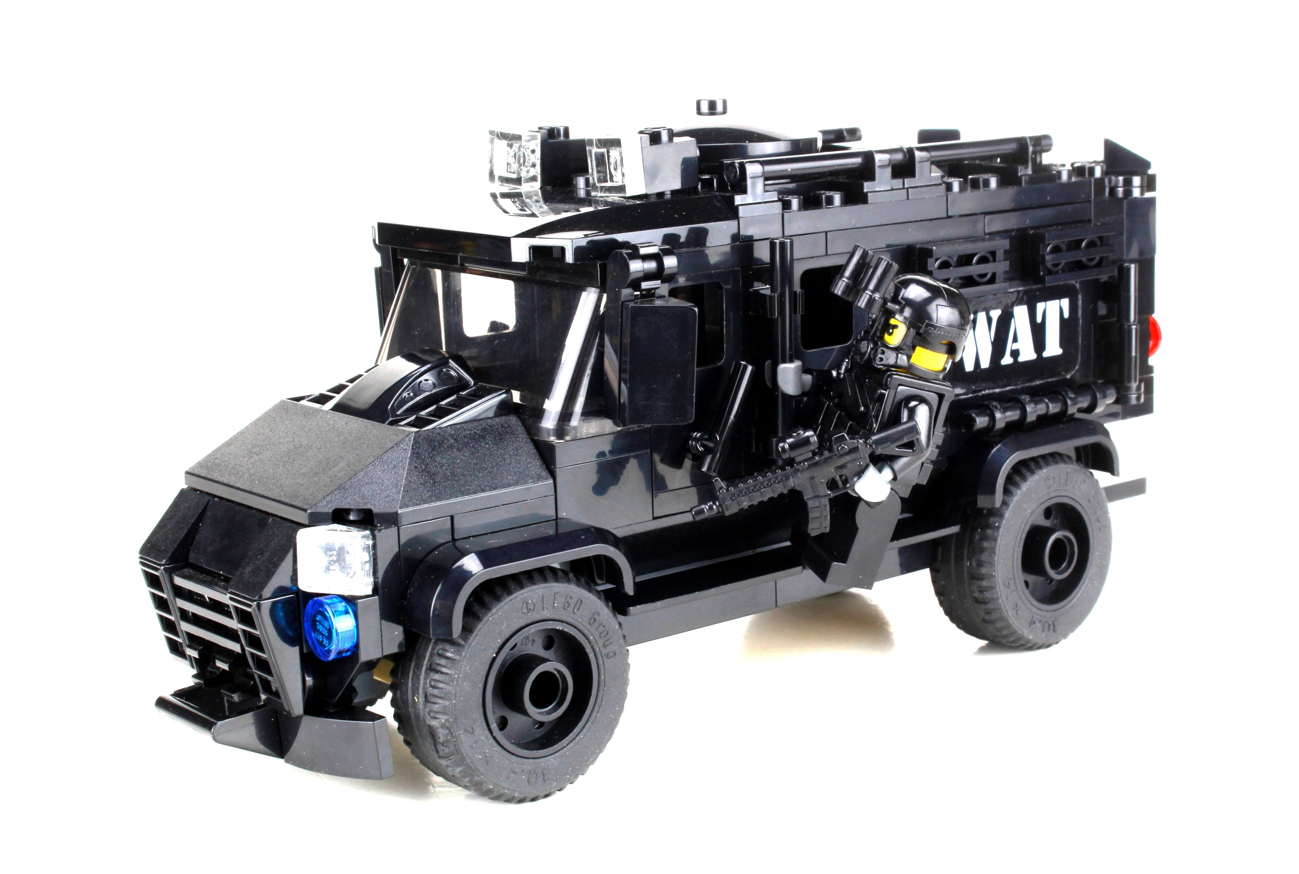 Battle Bricks Custom LEGO® Set – Police SWAT Armored Truck Building Kit