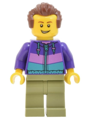 Preowned LEGO® Minifigure – BrickLink Designer Program adp020 Skyline Express Man Dark Purp