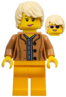 Preowned LEGO® Minifigure – BrickLink Designer Program adp046 Female Medium Nougat Jacket B