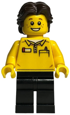Preowned LEGO® Minifigure – BrickLink Designer Program adp056 LEGO® Store Employee Black Le