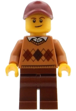 Preowned LEGO® Minifigure – BrickLink Designer Program adp079 Visitor Male Medium Nougat Ar