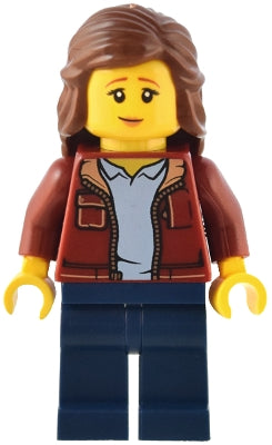 Preowned LEGO® Minifigure – BrickLink Designer Program adp088 Traveler Female Dark Red Jack