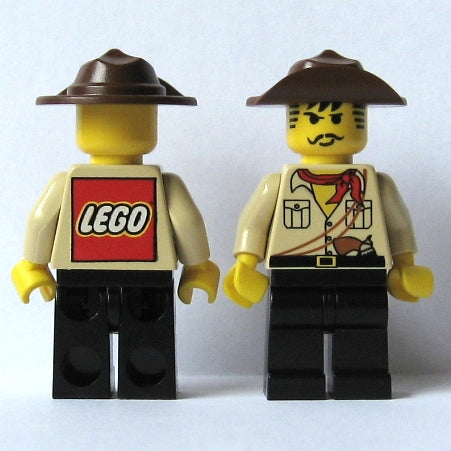 Preowned LEGO® Minifigure – Adventurers adv010a Johnny Thunder w/LEGO® Logo on Back