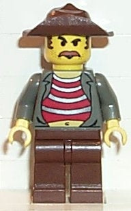 Preowned LEGO® Minifigure – Adventurers adv020 Mr. Cunningham w/Brown Hips