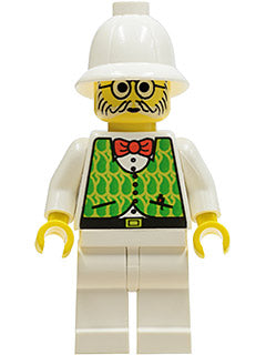 Preowned LEGO® Minifigure – Adventurers adv026 Dr. Kilroy Green Vest White Legs