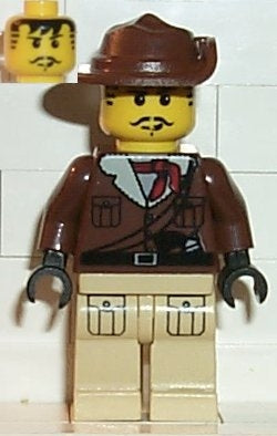 Preowned LEGO® Minifigure – Adventurers adv037 Johnny Thunder w/Tan Legs w/Pockets