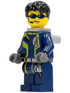 Preowned LEGO® Minifigure – Agents agt004 Agent Chase Dual Sided Head Neck Bracket