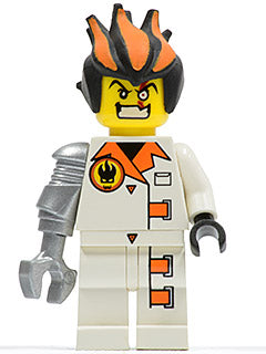 Preowned LEGO® Minifigure – Agents agt013a Dr. Inferno (Metallic Silver Claw)