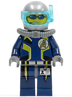Preowned LEGO® Minifigure – Agents agt020 Agent Chase Diving Gear Dual Sided Head