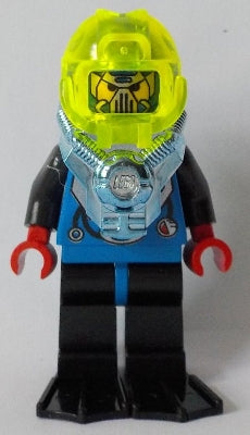 Preowned LEGO® Minifigure – Aquazone aqu031 Captain Hank Hydro Black Flippers