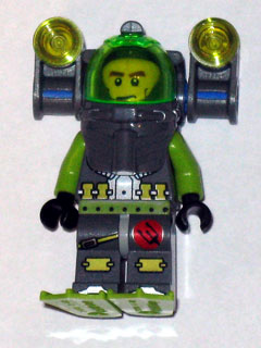 Preowned LEGO® Minifigure – Atlantis atl012 Atlantis Diver 1 Axel w/Vertical Lights