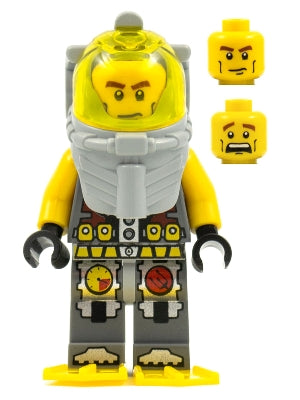 Preowned LEGO® Minifigure – Atlantis atl016 Atlantis Diver 1 Axel w/Yellow Flippers