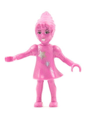 Preowned LEGO® Minifigure – Belville belvfairy04 Belville Fairy Dark Pink w/Stars Pattern