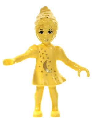Preowned LEGO® Minifigure – Belville belvfairy09 Belville Fairy Light Yellow w/Moon Pattern