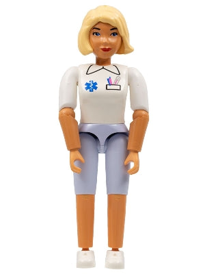 Preowned LEGO® Minifigure – Belville belvfemale12 Belville Female Medic Light Blue Shorts W