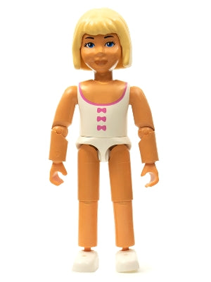 Preowned LEGO® Minifigure – Belville belvfemale20 Belville Female White Swimsuit w/Dark Pin
