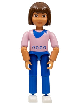 Preowned LEGO® Minifigure – Belville belvfemale34 Belville Female Blue Pants Pink Shirt w/B