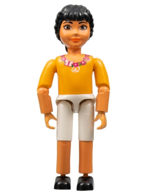Preowned LEGO® Minifigure – Belville belvfemale57 Belville Female Medium Orange Top w/Flora