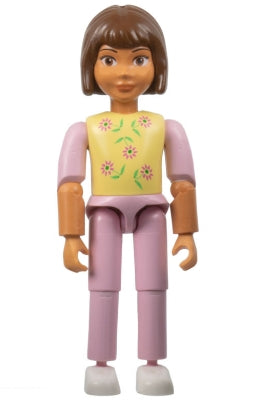 Preowned LEGO® Minifigure – Belville belvfemale58 Belville Female Pink Pants Yellow Shirt/P