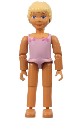 Preowned LEGO® Minifigure – Belville belvfemale60 Belville Female Pink Swimsuit w/Square Ne