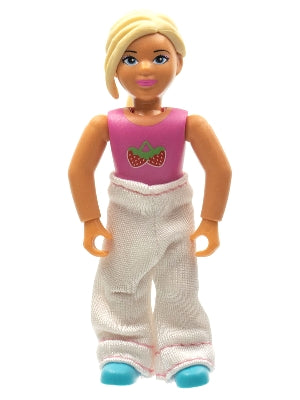Preowned LEGO® Minifigure – Belville belvfemale65a Belville Female Light Yellow Hair Pink S