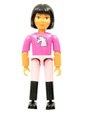 Preowned LEGO® Minifigure – Belville belvfemale68 Belville Female Dark Pink Horse Head Top