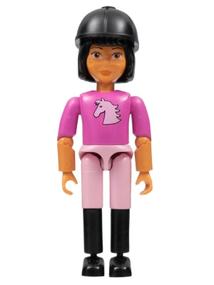 Preowned LEGO® Minifigure – Belville belvfemale68a Belville Female Dark Pink Horse Head Top